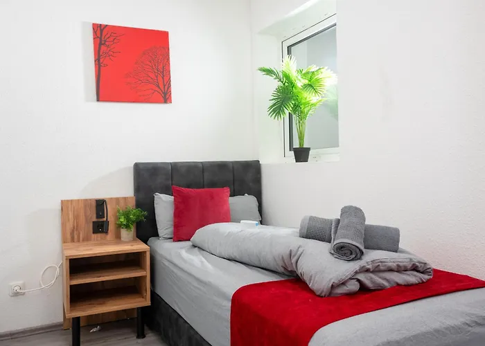 公寓 Serviceroom24 - 3 In Wlan - Smart-tv - 24-7 Check-in Und Kueche 雷克林豪森