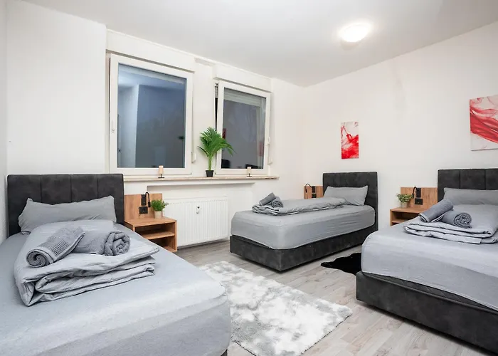 公寓 Serviceroom24 - 3 In Wlan - Smart-tv - 24-7 Check-in Und Kueche 雷克林豪森